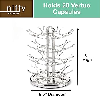 Amazon.com: Nifty Vertuoline Coffee Pod Carousel – Nickel Chrome
